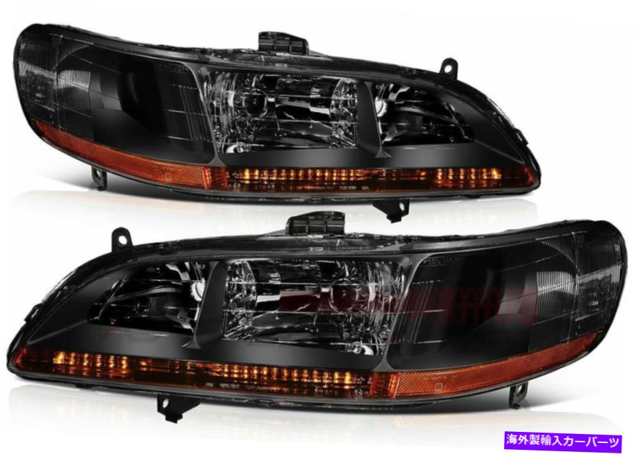 USヘッドライト 1998年から2002年のHonda Accord Headlightsの交換アセンブリの前部前流 For 1998-2002 Honda Accord Headlights Replacement Assembly Front Headlamps【並行輸入品】