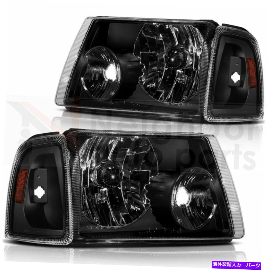 USヘッドライト 2001-2011フォードレンジャーヘッドランプ交換ペアセットのヘッドライトアセンブリ Headlights Assembly For 2001-2011 Ford Ranger Headlamp Replacement Pair Set【並行輸入品】