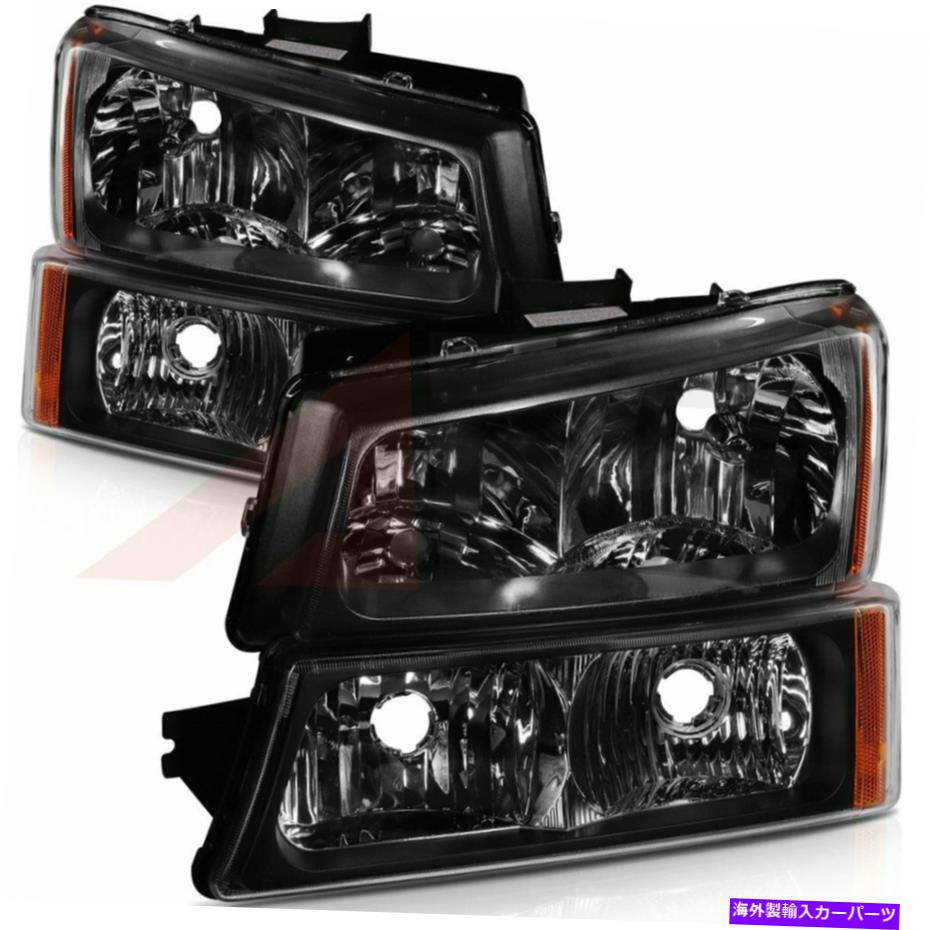 USヘッドライト 2003-2006のヘッドライトアセンブリChevy Avalanche Black Headlamps Light New Pair Headlights Assembly For 2003-2006 Chevy Avalanche Black Headlamps Light New Pair【並行輸入品】