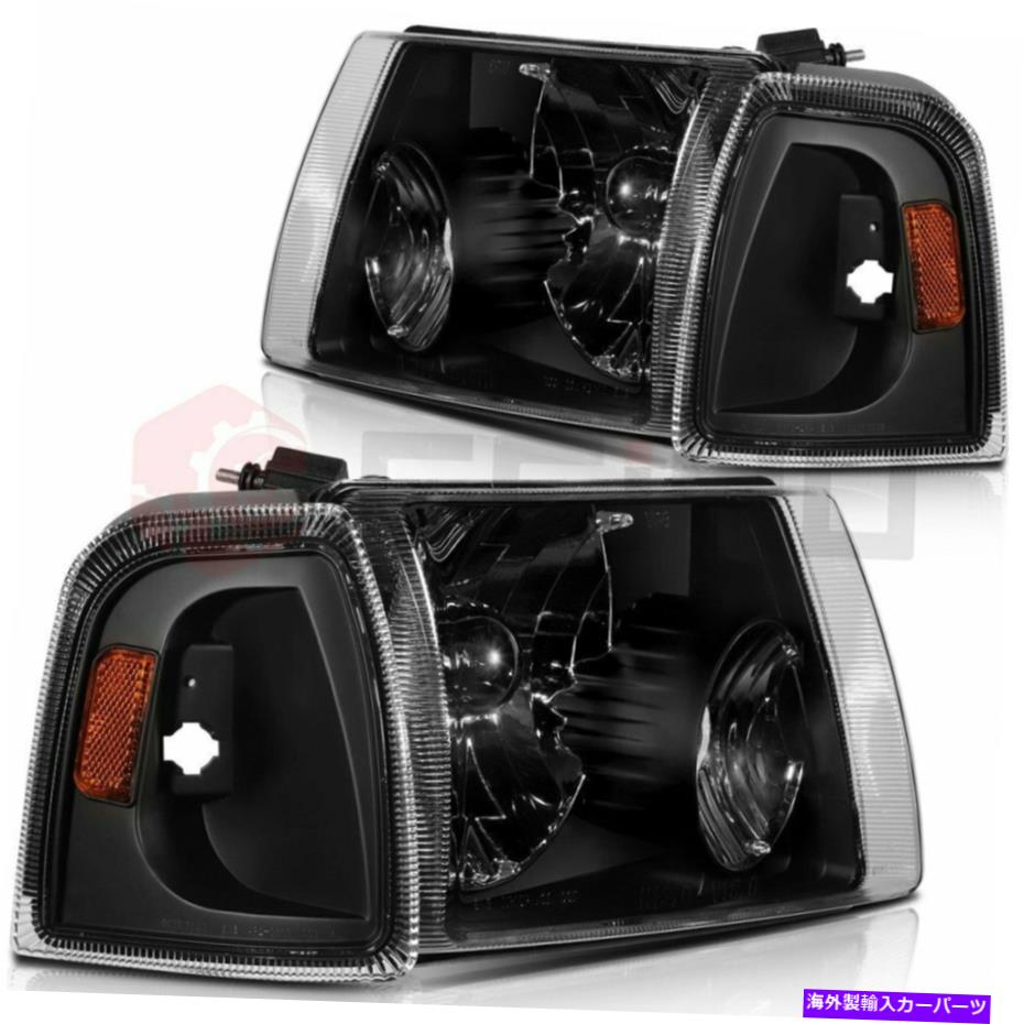 USヘッドライト フィット2001-2011フォードレンジャーヘッドランプアセンブリフロントヘッドライトペアの交換 Fits 2001-2011 Ford Ranger Headlamps Assembly Front Headlights Pair Replacement【並行輸入品】
