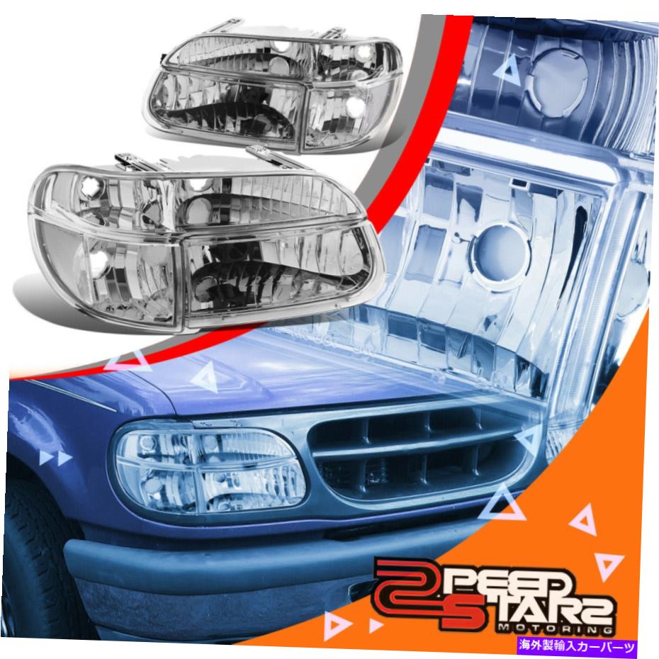 USヘッドライト 95-01エクスプローラ/ 97登山家L + Rペアクロームヘッドライト+クリアコーナーサイド FOR 95-01 EXPLORER/ 97 MOUNTAINEER L+R PAIR CHROME HEADLIGHT+CLEAR CORNER SIDE【並行輸入品】 35,688円