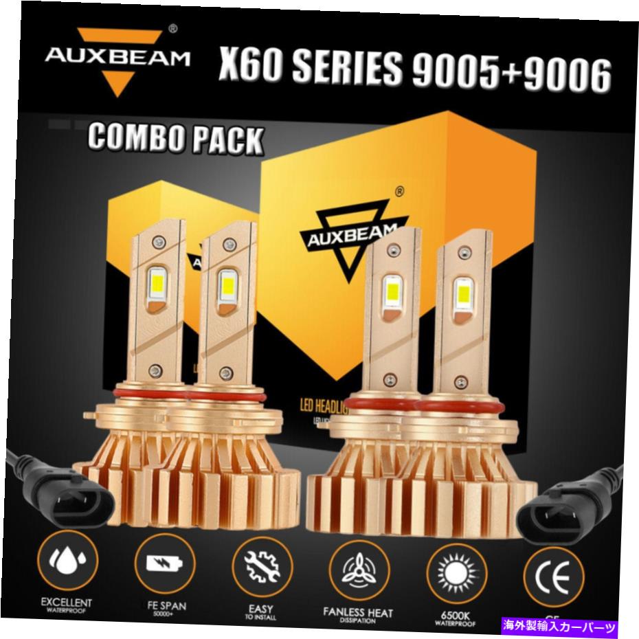 Kit De 4 Faros LED AUXBEAM F16 Plus 9005/9006 7000LM Para Chevy Silverado Y Tahoe | 6000K