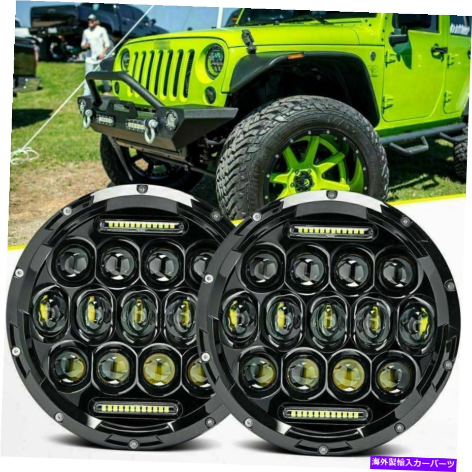 USヘッドライト 300Wペア7インチラウンドLEDヘッドライトハイ/ LO DRL用JEEP Wrangler LJ TJ TJ DOT 300W Pair 7 inch Round LED Headlight Hi/Lo DRL for Jeep Wrangler LJ TJ CJ DOT【並行輸入品】