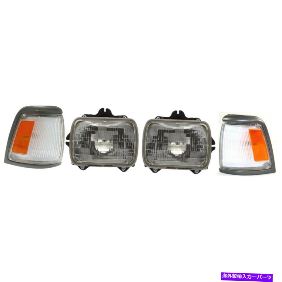 USヘッドライト 1992-1995のためのヘッドライトキットトヨタピックアップ左右2WD 4PC Headlight Kit For 1992-1995 Toyota Pickup Left & Right 2WD 4pc【並行輸入品】