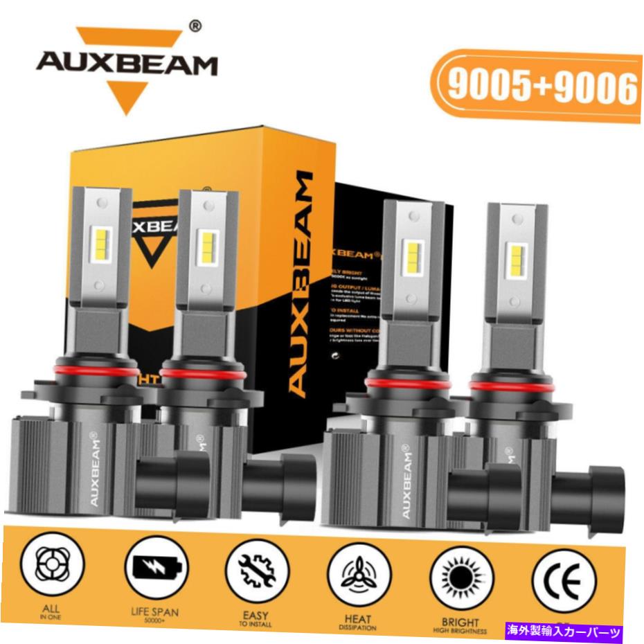 USヘッドライト AuxbeamコンボLEDヘッドライト電球9005 9006高とロービームスーパー明るい6000K AUXBEAM Combo LED Headlight Bulbs 9005 9006 High and Low Beam Super Bright 6000K【並行輸入品】