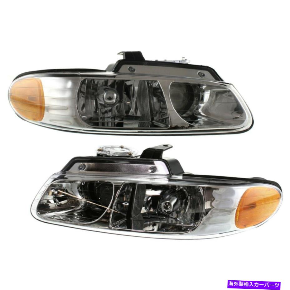 USヘッドライト Headlight 2000 Chrysler Voyagerの左右w / 2-Prongコネクタ2pc Headlight Set For 2000 Chrysler Voyager Left & Right w/ 2-Prong Connector 2Pc【並行輸入品】