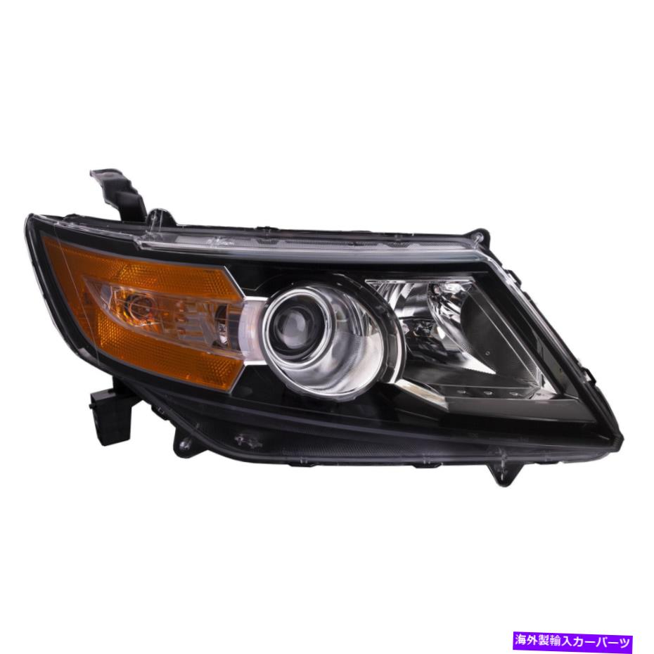 USヘッドライト ヘッドライトハロゲンブラックベゼル右乗客2014-2017ホンダオデッセイ Headlight Halogen Black Bezel Right Passenger Fits 2014-2017 Honda Odyssey【並行輸入品】