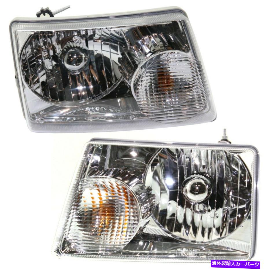 USヘッドライト Headlight 2001-2011 Ford RangerがLEFT RERVE LEFT BULB CAPA 2PC Headlight Set For 2001-2011 Ford Ranger Left and Right With Bulb CAPA 2Pc【並行輸入品】