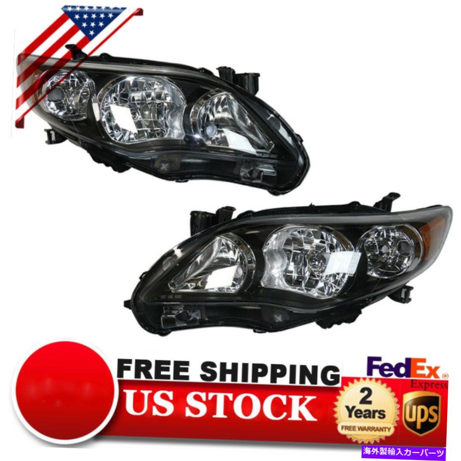 USヘッドライト 2011-2013トヨタカローラLED DRL Haloプロジェクターヘッドライトヘッドランプ11-13 For 2011-2013 Toyota Corolla LED DRL Halo Projector Headlights Headlamps 11-13【並行輸入品】