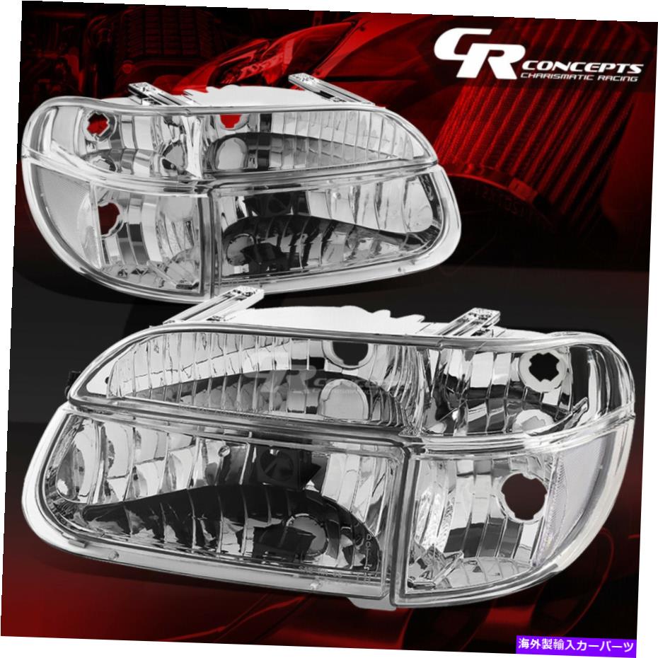 USヘッドライト 95-01フォードエクスプローラ用クロムハウジングヘッドライト+クリアシグナルランプLH + RHの4ピース 4PCS OF CHROME HOUSING HEADLIGHT+CLEAR SIGNAL LAMP LH+RH FOR 95-01 FORD EXPLORER【並行輸入品】