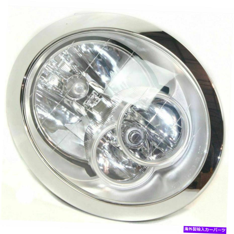 USヘッドライト 右RHヘッドランプアセンブリW / Chrome Bezel Fits 2005 2006 Mini Cooperハッチバック Right RH Headlamp Assembly W/ Chrome Bezel fits 2005 2006 Mini Cooper Hatchback【並行輸入品】