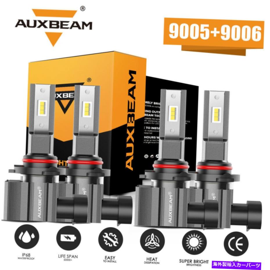 USヘッドライト Auxbeam LEDヘッドライト高ロービーム電球9005 9006コンボ6000Kクリアクールホワイト AUXBEAM LED Headlight High Low Beam Bulbs 9005 9006 Combo 6000K Clear Cool White【並行輸入品】