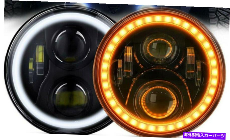 USヘッドライト International Scout II 1973-1980 7インチラウンドクリーズLEDヘッドライトホワイトハロー... International Scout II 1973-1980 7 Inch Round Cree LED Headlights White Halo ...【並行輸入品】
