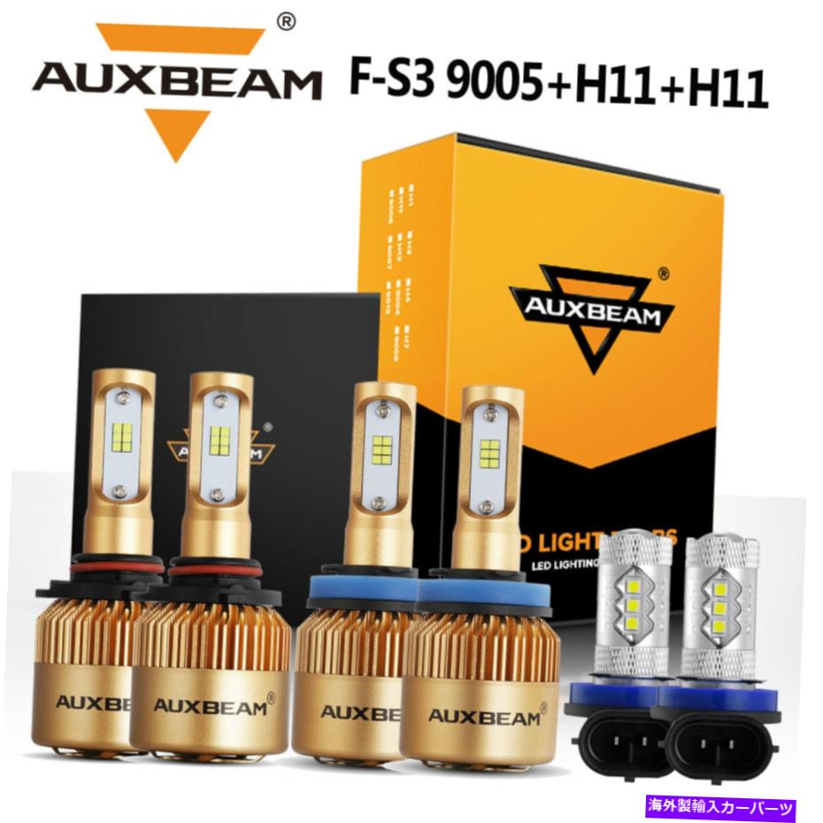 USヘッドライト Honda Accord 2013-2015 LEDヘッドライトHI＆LO +フォグライトキット9005 H11 H8 AUXBEAM For Honda Accord 2013-2015 LED Headlight Hi&Lo+Fog Light Kit 9005 H11 H8【並行輸入品】