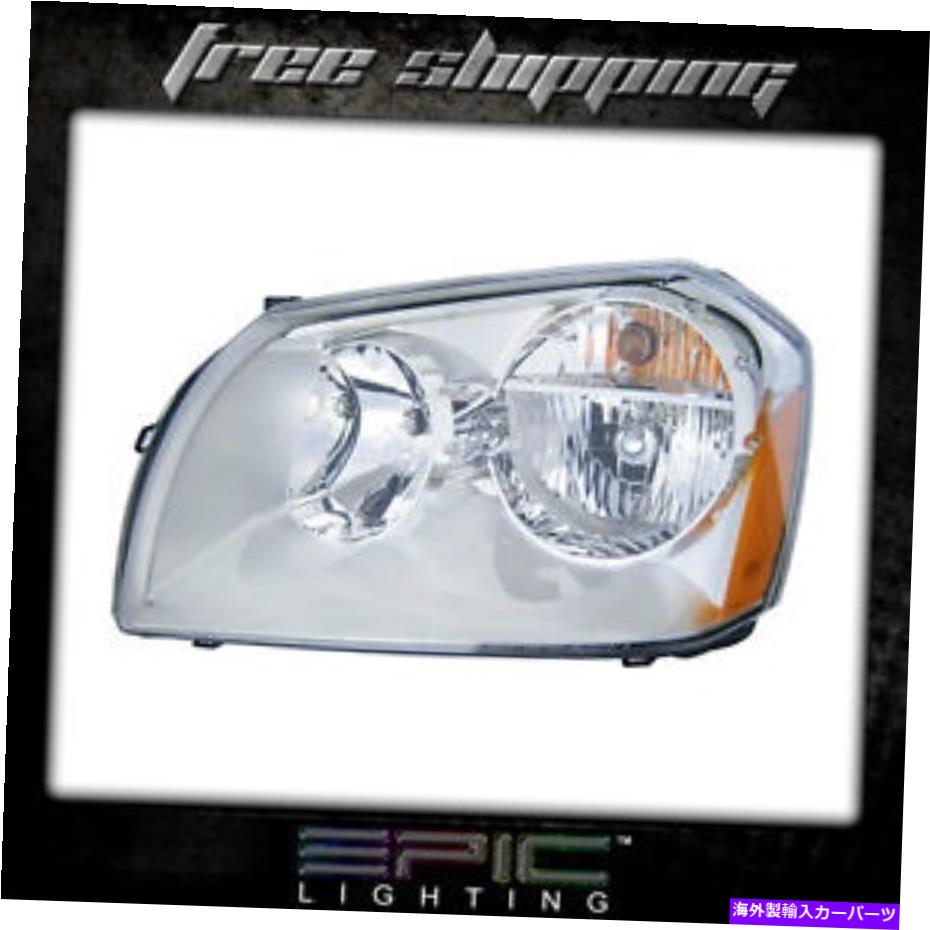 USヘッドライト Chrome Background Headlights Headlampsを左のドライバーのみでフィット2005-07 Magnum Fits 2005-07 Magnum with Chrome Background Headlights Headlamps Left Driver Only【並行輸入品】