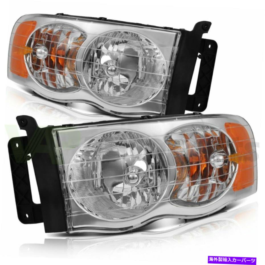 USヘッドライト Dodge RAM 1500 02-05 / DODGE RAM 2500 2003-2005ヘッドライトアセンブリペア For Dodge Ram 1500 02-05/Dodge Ram 2500 3500 2003-2005 Headlights Assembly Pair【並行輸入品】