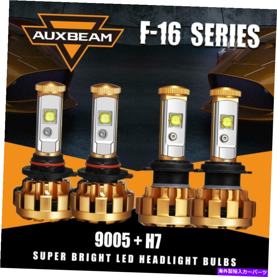 USヘッドライト 4x AUXBeam F-16 9005 H7 LEDヘッドライト電球高ロービームコンボ60W 6000LM 6000K 4X AUXBEAM F-16 9005 H7 LED Headlight Bulbs High Low Beam Combo 60W 6000LM 6000K【並行輸入品】
