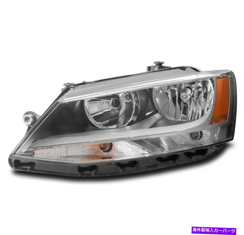 USヘッドライト 11-18 VW Jetta Sedan代替ヘッドライトヘッドランプランプクロムドライバ FOR 11-18 VW JETTA SEDAN REPLACEMENT HEADLIGHT HEADLAMP LAMP CHROME DRIVER LEFT【並行輸入品】