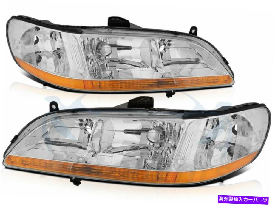 USヘッドライト 1998-2002ホンダアコード交換ヘッドランプクロームヘッドライトアセンブリペア For 1998-2002 Honda Accord Replacement Headlamps Chrome Headlights Assembly Pair【並行輸入品】