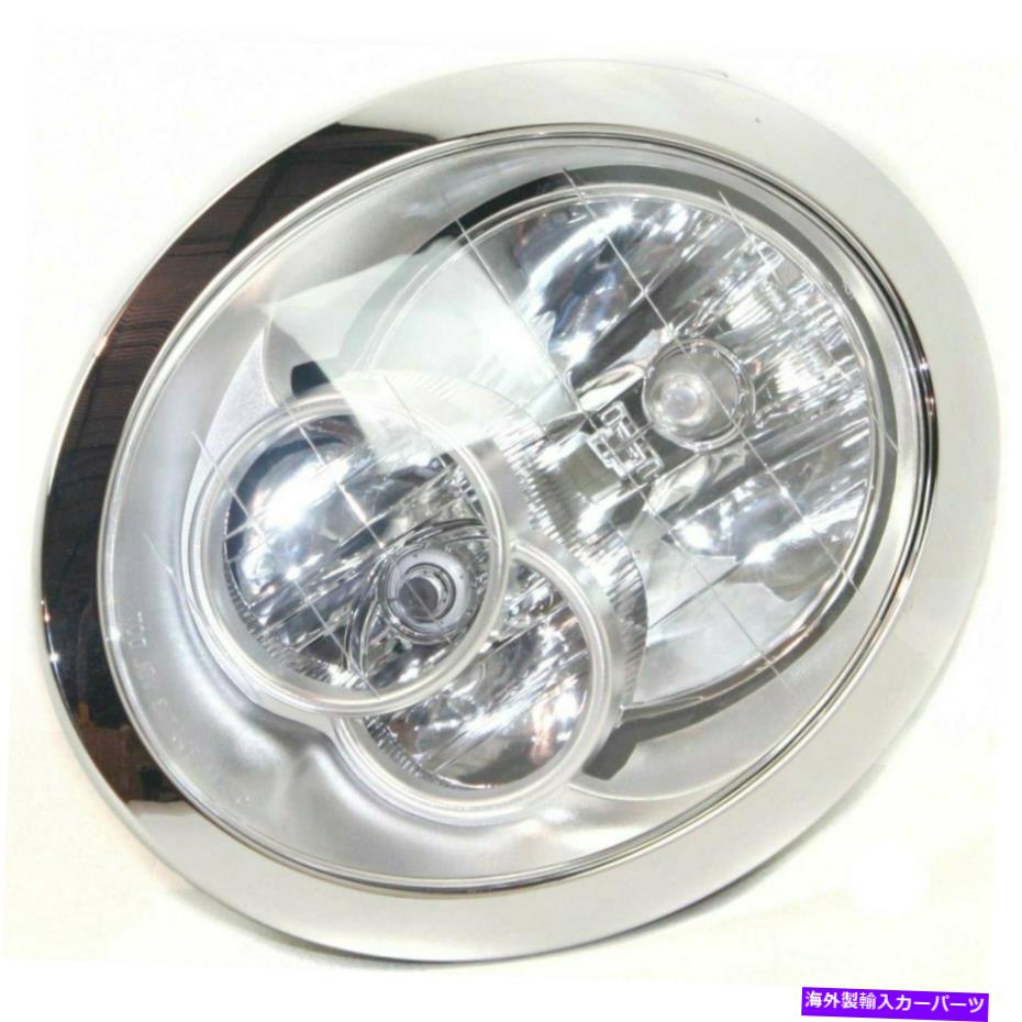 USヘッドライト 左LHヘッドランプアセンブリW / Chrome Bezel Fits 2005 2006 Mini Cooperハッチバック Left LH Headlamp Assembly W/ Chrome Bezel fits 2005 2006 Mini Cooper Hatchback【並行輸入品】