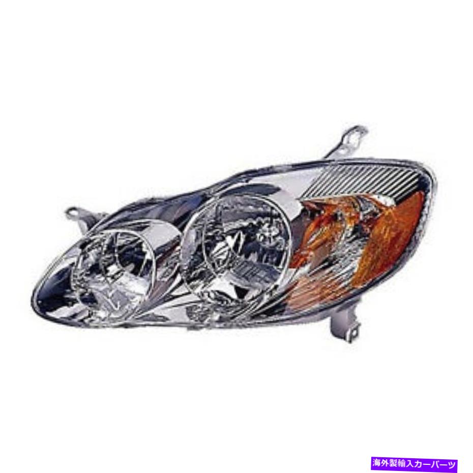 USヘッドライト 03-04カローラ（助手席側）TO2503139V用の交換用ヘッドライトアセンブリ Replacement Headlight Assembly for 03-04 Corolla (Passenger Side) TO2503139V【並行輸入品】