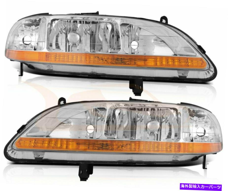 USヘッドライト Halo LampsはHonda Accord 1998-2002ヘッドライトアセンブリドライバー＆旅客側 Halo Lamps Fits Honda Accord 1998-2002 Headlight Assembly Driver&Passenger Sides【並行輸入品】