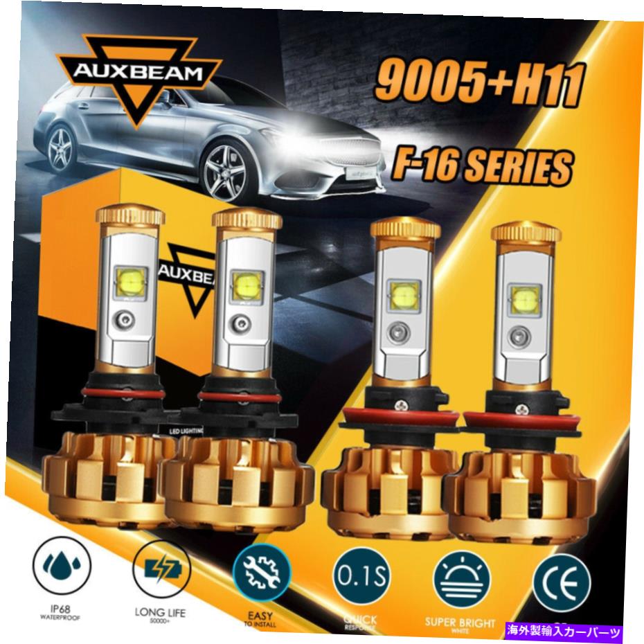 USヘッドライト F-16 H11 9005コンボLEDヘッドライト電球のハイロービーム2015-2019 F-16 H11 9005 Combo LED Headlight Bulbs High Low Beam for Chevy Tahoe 2015-2019【並行輸入品】