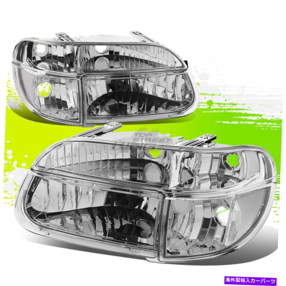 USヘッドライト フォードエクスプレスヤーゲーマー95-01 Chrome Clear L + Rのファクトリースタイルのヘッドライト Factory Style Headlights for Ford Exploere Mountaineer 95-01 Chrome Clear L+R【並行輸入品】