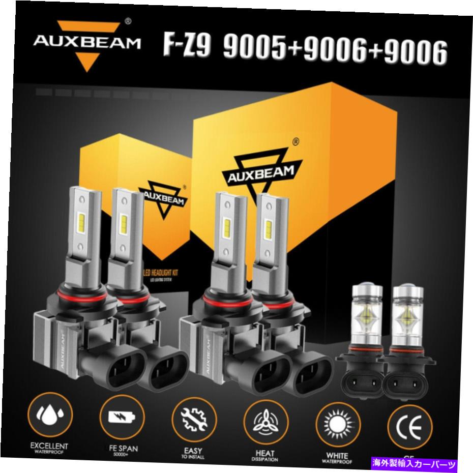 USヘッドライト 6x Auxbeam 9005 9006 9006 LEDヘッドライトフォグキットホワイト2002-2006 6x AUXBEAM 9005 9006 9006 LED Headlight Fog Kit White For Toyota Camry 2002-2006【並行輸入品】