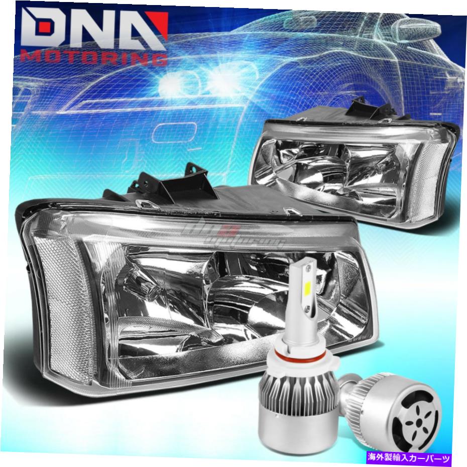 USヘッドライト クロームハウジングヘッドライト+クリアコーナー+ホワイトLED 9006 HID +ファンフィット03-07 Silverado CHROME HOUSING HEADLIGHT+CLEAR CORNER+WHITE LED 9006 HID+FAN FIT 03-07 SILVERADO【並行輸入品】