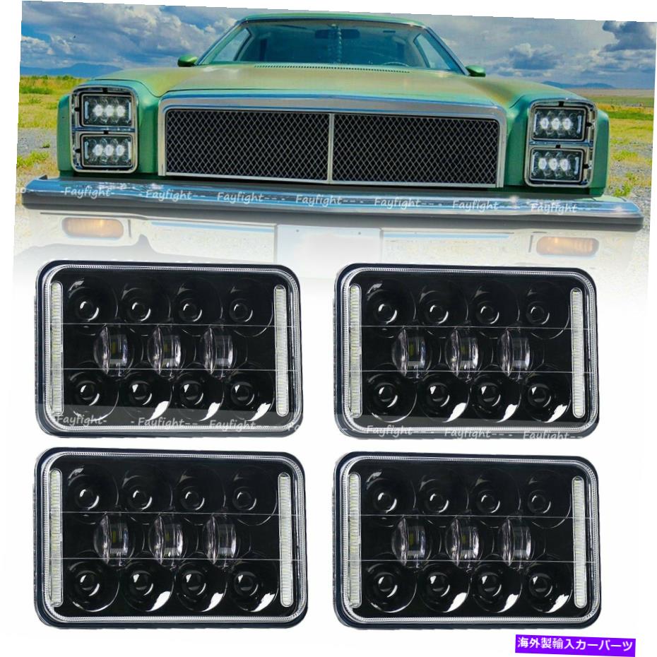 USヘッドライト トラック車のための4×6インチLEDヘッドライトトラックライトの高い低ビーム正方形の光 4x6 inch LED Headlight Truck Lite High Low Beam Square Light for Truck Cars【並行輸入品】