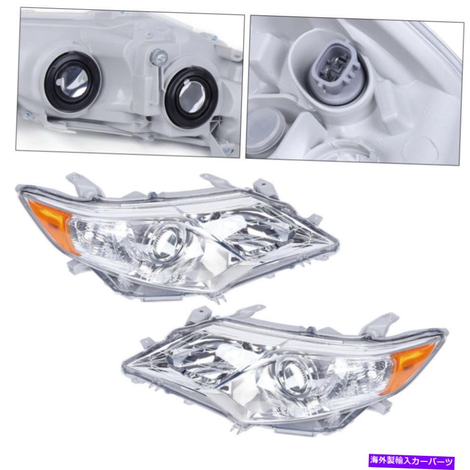 USヘッドライト クロームハウジングプロジェクターヘッドライトドライバー+助手席側トヨタカムリー Chrome Housing Projector Headlights Driver+Passenger Side For 12-14 Toyota Camry【並行輸入品】