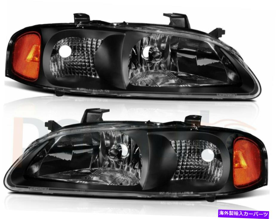 USヘッドライト 日産SENTRA 2000-2003ブラックハウジングヘッドランプ左+右 Front Headlights For Nissan Sentra 2000-2003 Black Housing Headlamps Left+Right【並行輸入品】