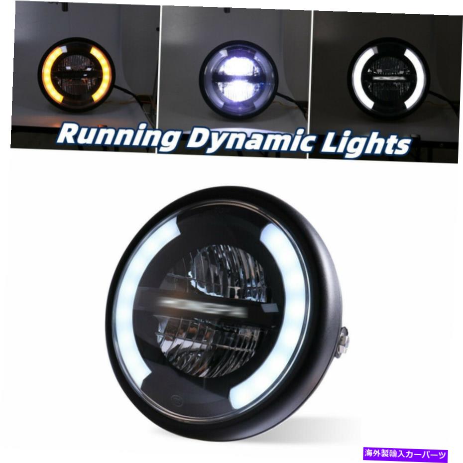 USヘッドライト 7インチオートバイLEDヘッドライトラウンドプロジェクターハイ/ロービーム+ DRL昼間 7inch Motorcycle LED Headlight Round Projector High/low Beam+DRL Daytime Running【並行輸入品】