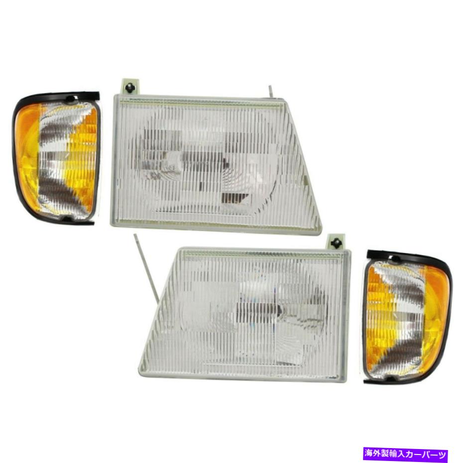 USヘッドライト 2003年から2003年のFORD E-150ドライバーと乗客のためのヘッドライトキット12/02/02 Headlight Kit For 2003-2003 Ford E-150 Driver and Passenger Built Up To 12/02/02【並行輸入品】