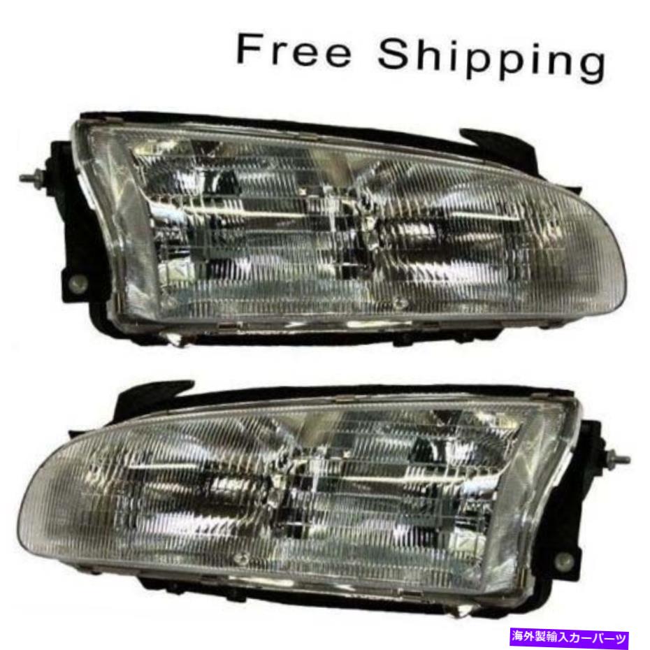 USヘッドライト ハロゲンヘッドランプアセンブリ2ペアLH＆RHサイドフィット1993-1997 Geo Prizm Halogen Head Lamp Assembly Set of 2 Pair LH & RH Side Fits 1993-1997 Geo Prizm【並行輸入品】