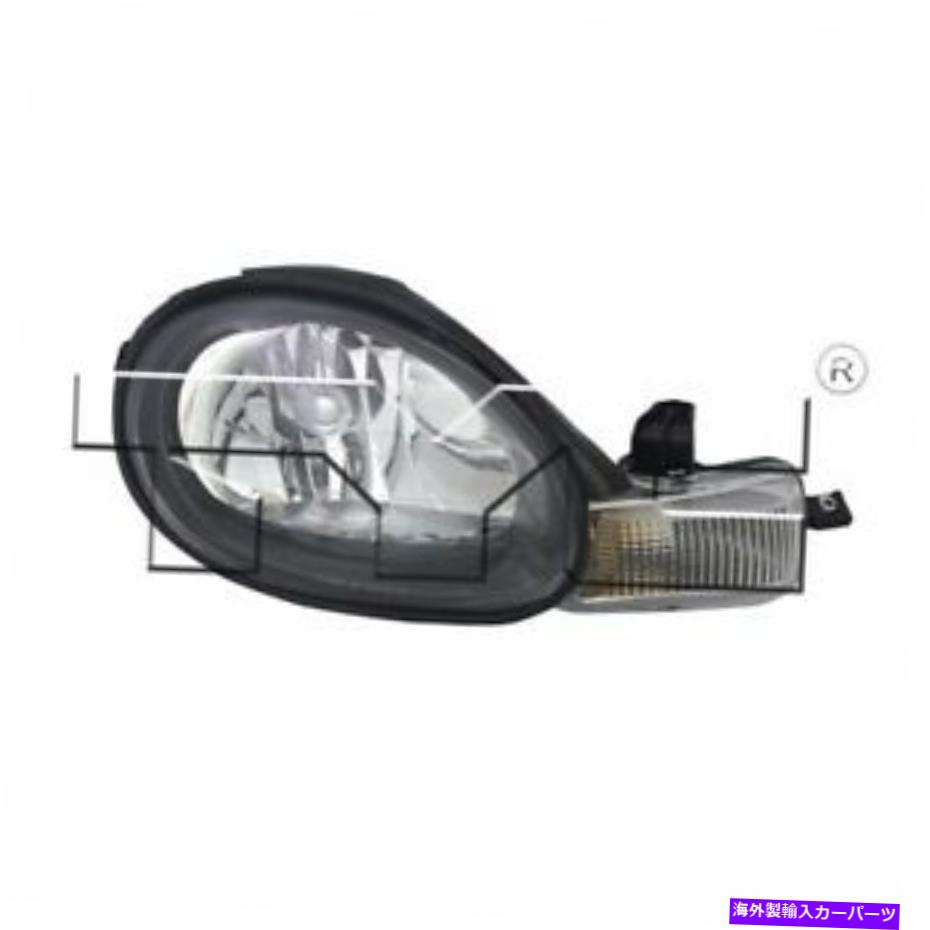USヘッドライト 2001~2002ドッジネオンの右側交換用ヘッドライトアセンブリ（W /ブラック） Right Side Replacement Headlight Assembly For 2001-2002 Dodge Neon (w/ Black)【並行輸入品】