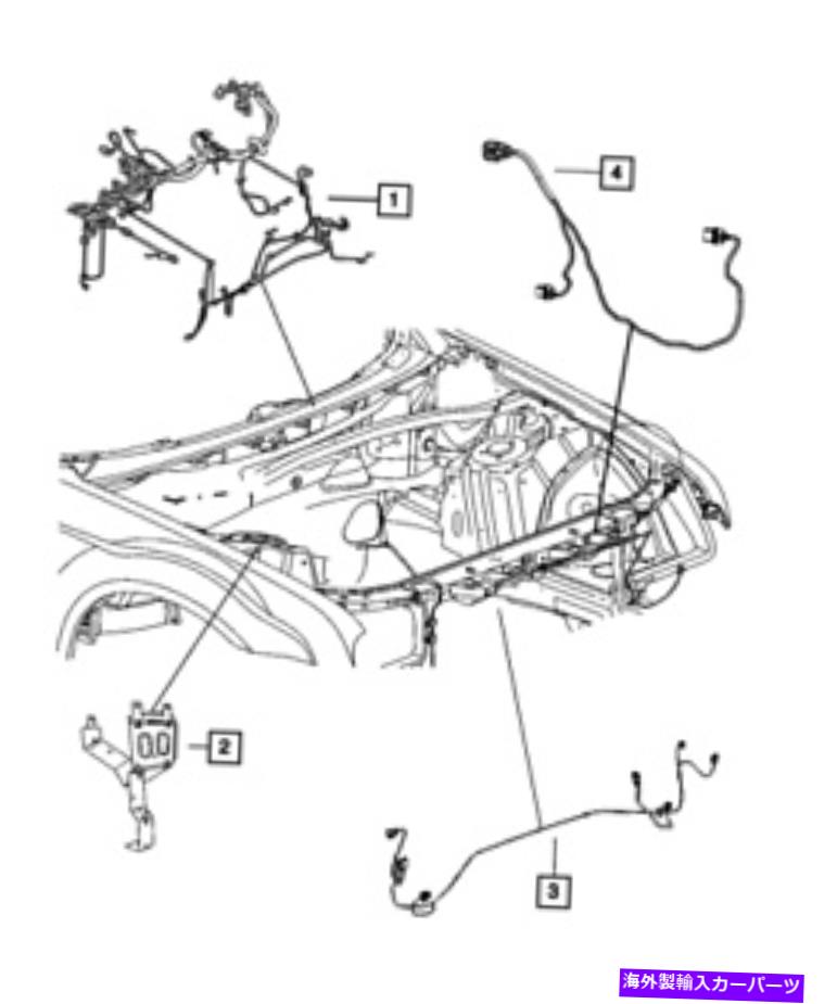 USヘッドライト 本物のモパールフロントエンド照明配線68259673Ab. Genuine Mopar Front End Lighting Wiring 68259673AB【並行輸入品】