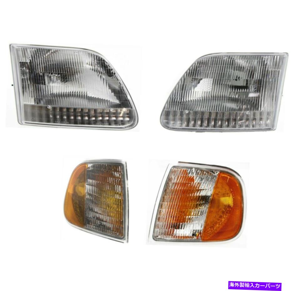 USヘッドライト 97-99フォードF-250用の自動ライトキット左右のキット Auto Light Kit For 97-99 Ford F-250 Left and Right Kit【並行輸入品】