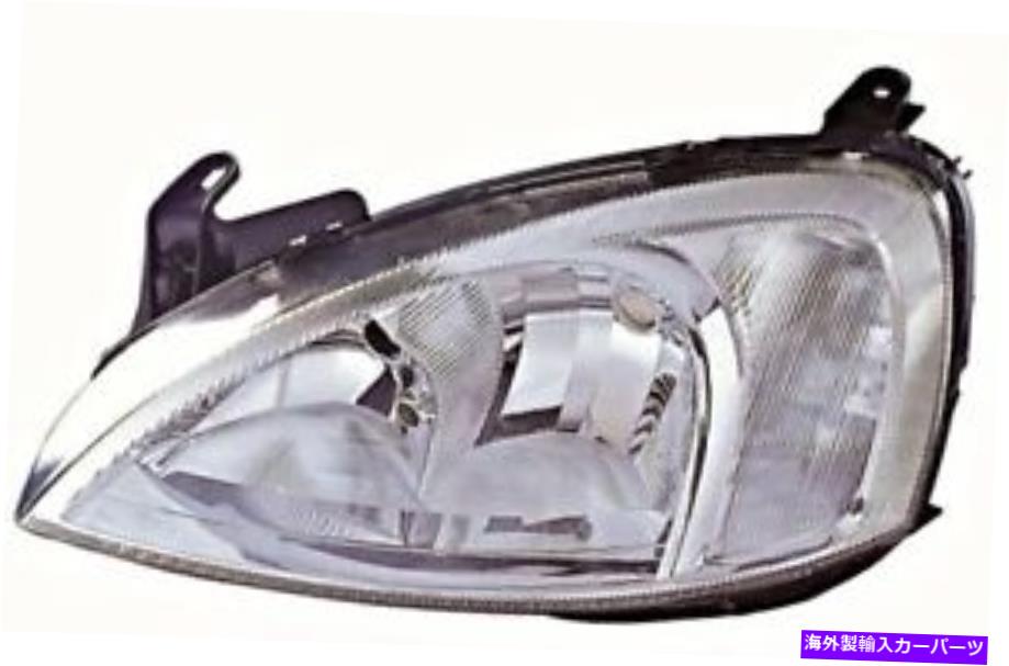 USヘッドライト Opel Corsa C 2000-2003電気ヘッドライトフロントランプクロム左LH Opel Corsa C 2000-2003 Electric Headlight Front Lamp Chrome LEFT LH【並行輸入品】
