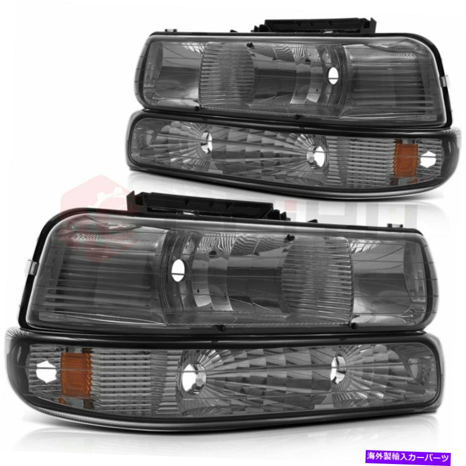 USヘッドライト 99-02シボリーSilverado 00-06郊外の交換ヘッドライトドライバー+旅客 For 99-02 Chevy Silverado 00-06 Suburban Replacement Headlights Driver+Passenger【並行輸入品】