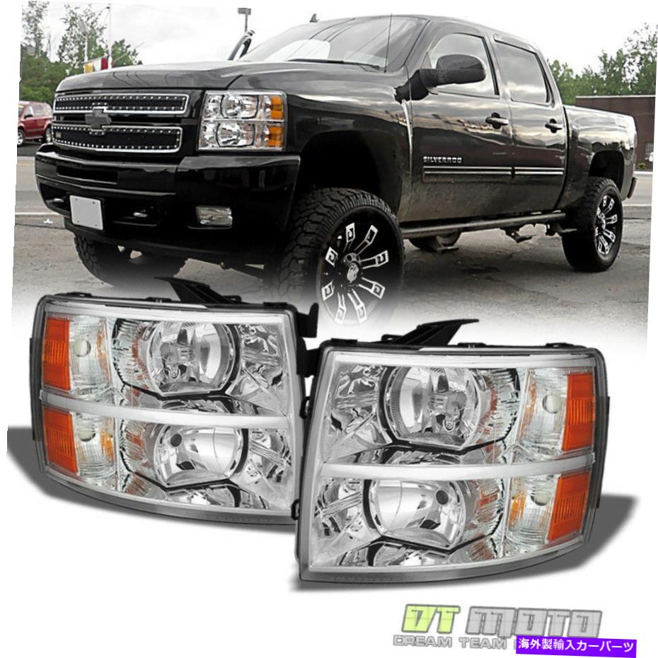 USヘッドライト 2007-2013 Chevy Silverado1500 2500 3500クリスタルヘッドライトヘッドランプ左+右 2007-2013 Chevy Silverado1500 2500 3500 Crystal Headlights Headlamps Left+Right【並行輸入品】 35,688円
