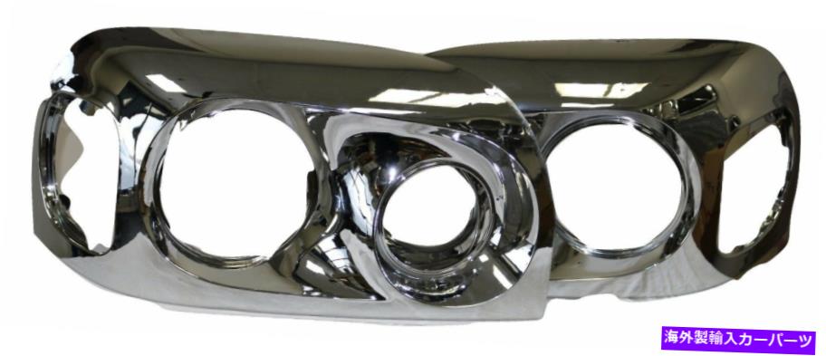 USヘッドライト 新しい貨物ライナーセンチュリーヘッドライトベゼル| ..クローム|ペア（Rh＆LH） New Freightliner Century Headlight Bezel | Chrome | Pair (RH & LH)【並行輸入品】