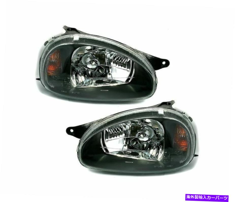USヘッドライト Opel Corsa B 1993-2001 Black VP120セットHeadlights Rht. OPEL CORSA B 1993-2001 BLACK VP120 SET HEADLIGHTS RHT【並行輸入品】
