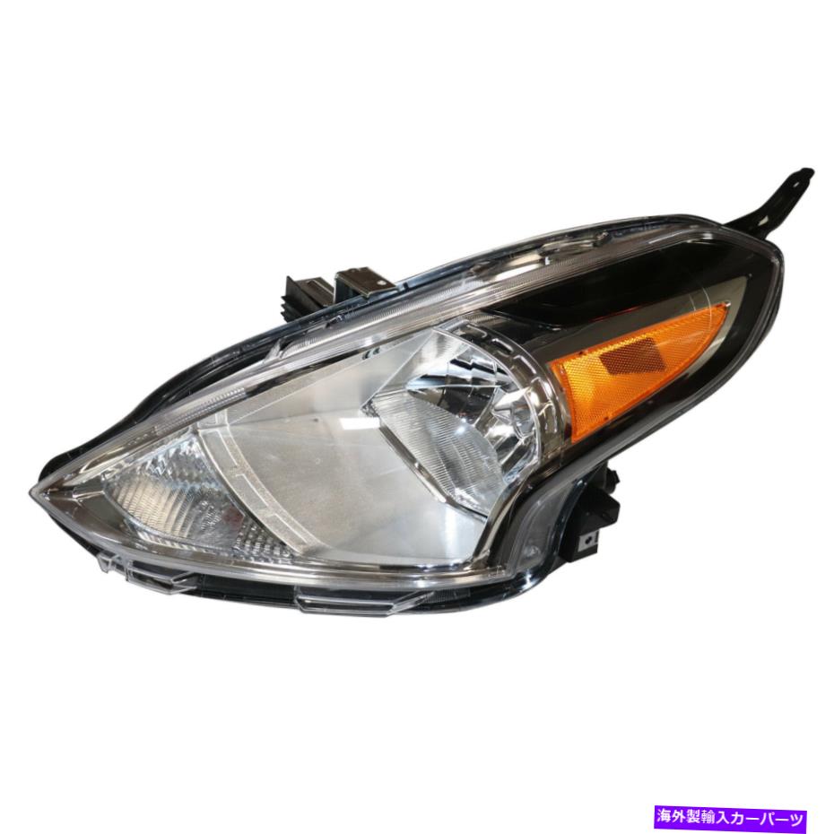 USヘッドライト 2015-2019日産のためのヘッドライトVersa LHドライバサイドブラックハウジングW /電球 Headlight For 2015-2019 Nissan Versa LH Driver Side Black Housing W/ Bulb【並行輸入品】