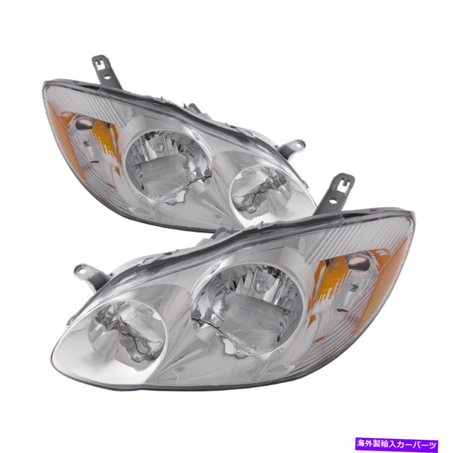 USヘッドライト 03-04 TOYOTA COROLLAヘッドライト左右セットヘッドランプペア 03-04 Fits Toyota Corolla Headlight Left Right Set Headlamps Pair【並行輸入品】