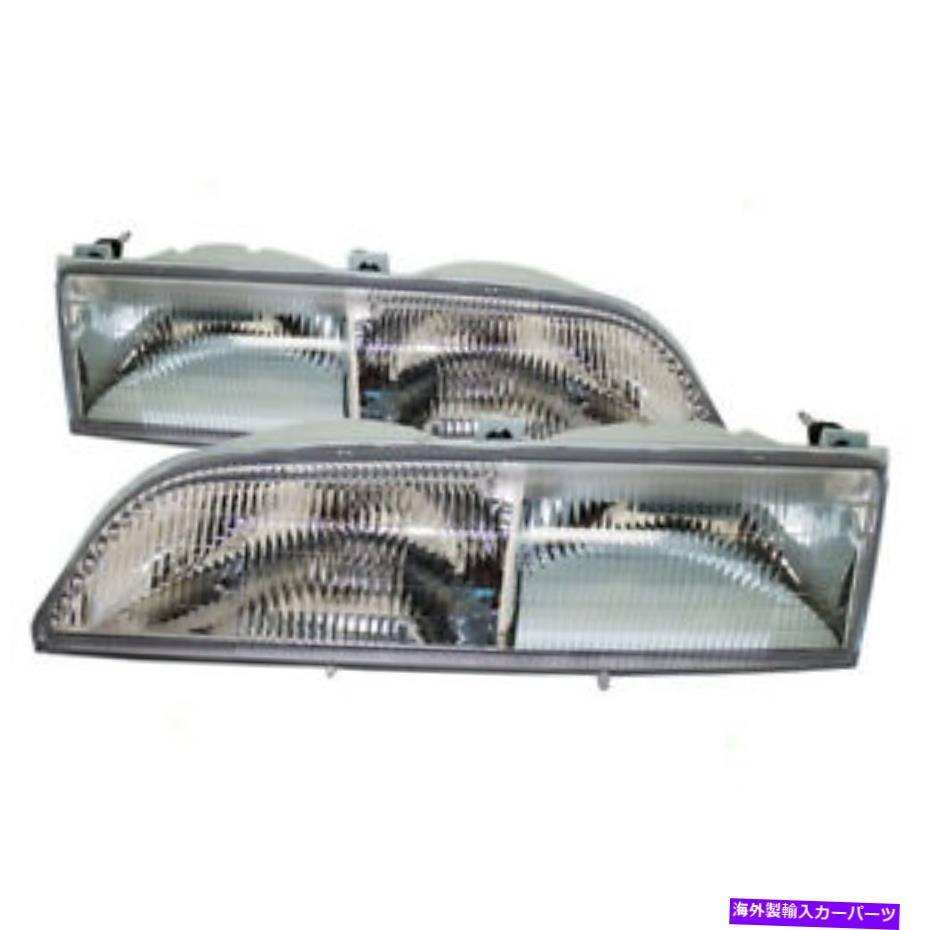 USヘッドライト ヘッドライトペア右左セット収納89-93フォードTバードThunderbird Headlights Pair Right Left Set Fits 89-93 Ford T-Bird Thunderbird【並行輸入品】