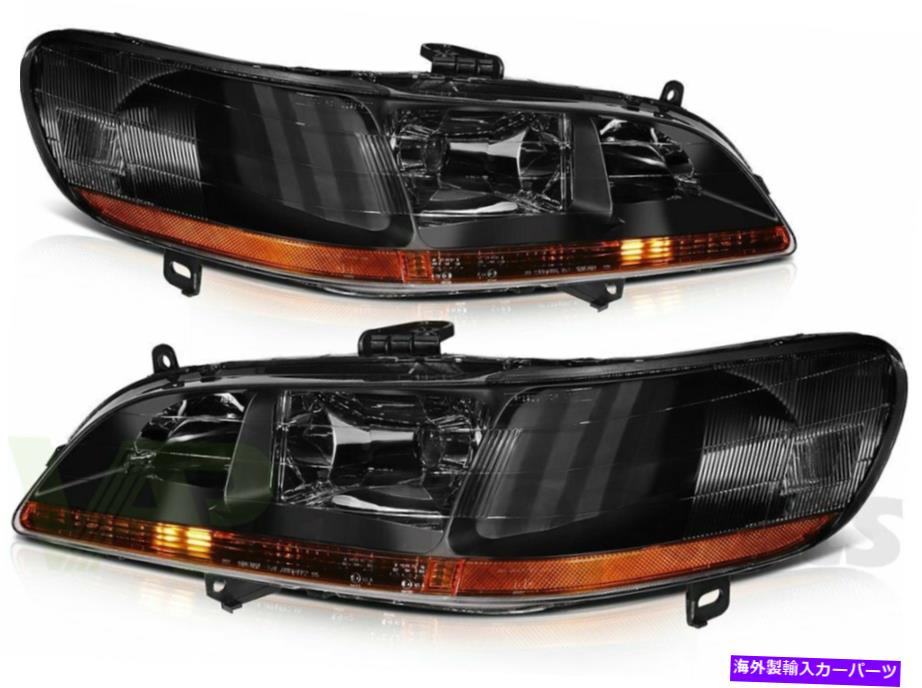 USヘッドライト 1998年から2002年ホンダアコードヘッドライト左+右側の交換ヘッドランプ For 1998-2002 Honda Accord Headlights Left + Right Sides Replacement Headlamps【並行輸入品】