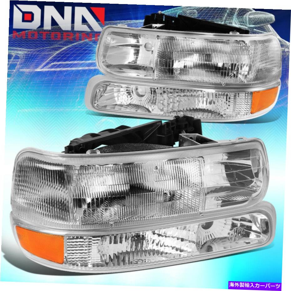 USヘッドライト 1999年から2006年のシボリーSilverado Suburban Tahoe Chrome / Clear Headlight +バンパーランプ FOR 1999-2006 CHEVY SILVERADO SUBURBAN TAHOE CHROME/CLEAR HEADLIGHT+BUMPER LAMPS【並行輸入品】 35,688円