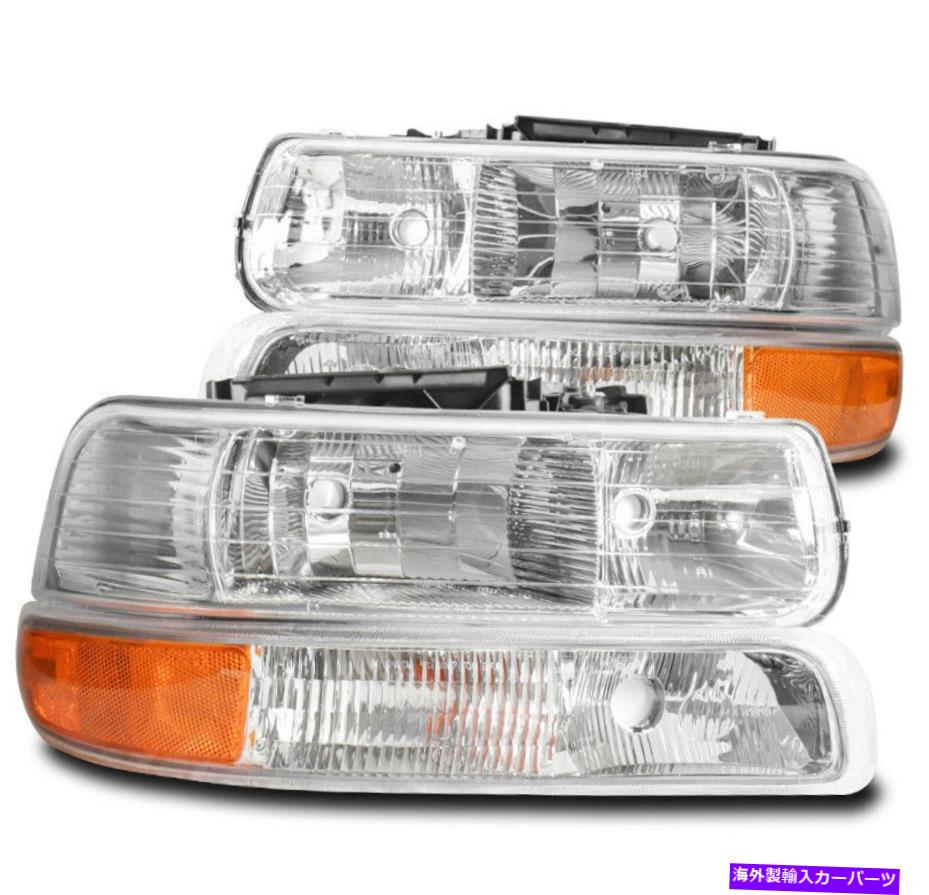 USヘッドライト 99-02シボリーSilverado / 00-06郊外Tahoe OEスタイルのヘッドライトW /バンパーランプ FOR 99-02 CHEVY SILVERADO/00-06 SUBURBAN TAHOE OE STYLE HEADLIGHTS W/BUMPER LAMP【並行輸入品】